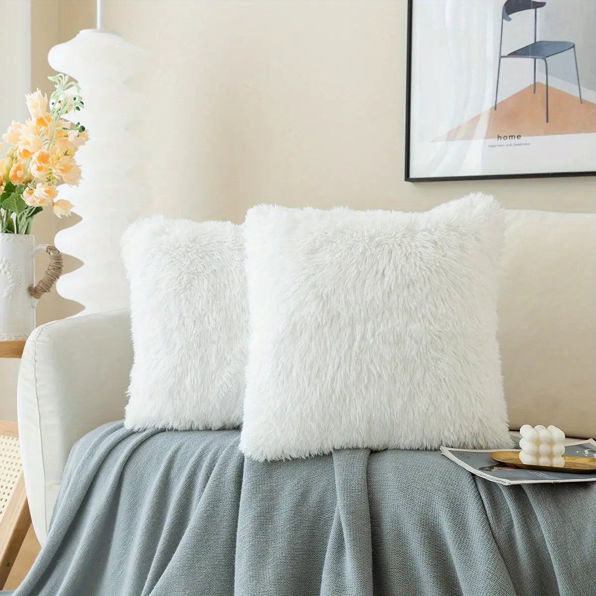 Fundas de Almohada de Piel Sintética Suave y Lujosa