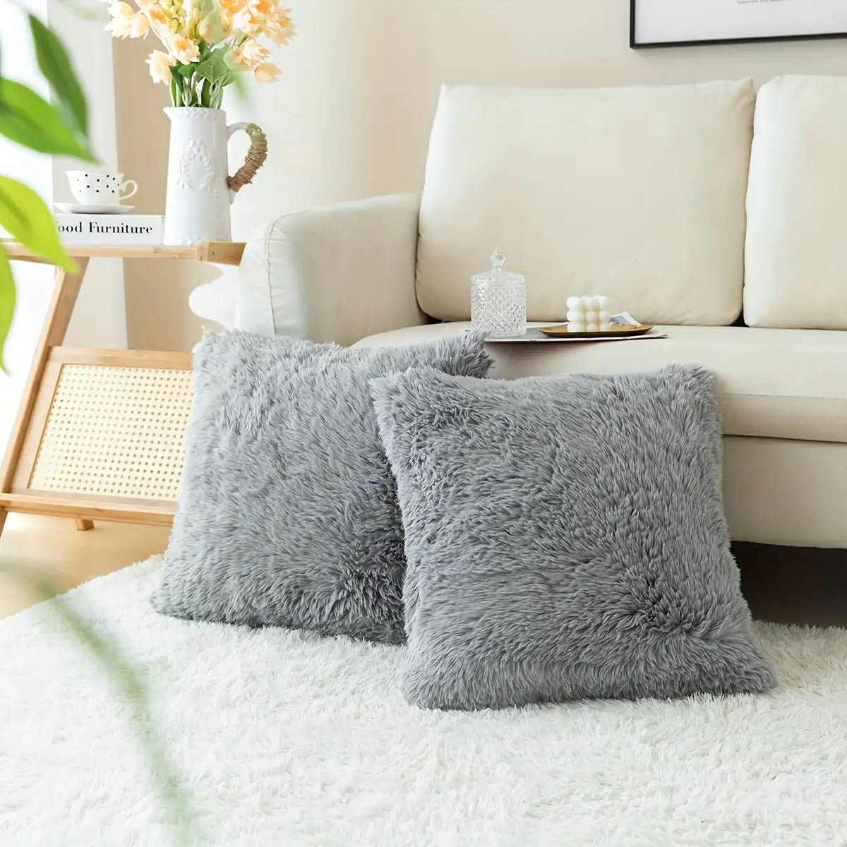 Fundas de Almohada de Piel Sintética Suave y Lujosa