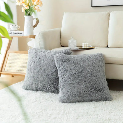 Fundas de Almohada de Piel Sintética Suave y Lujosa