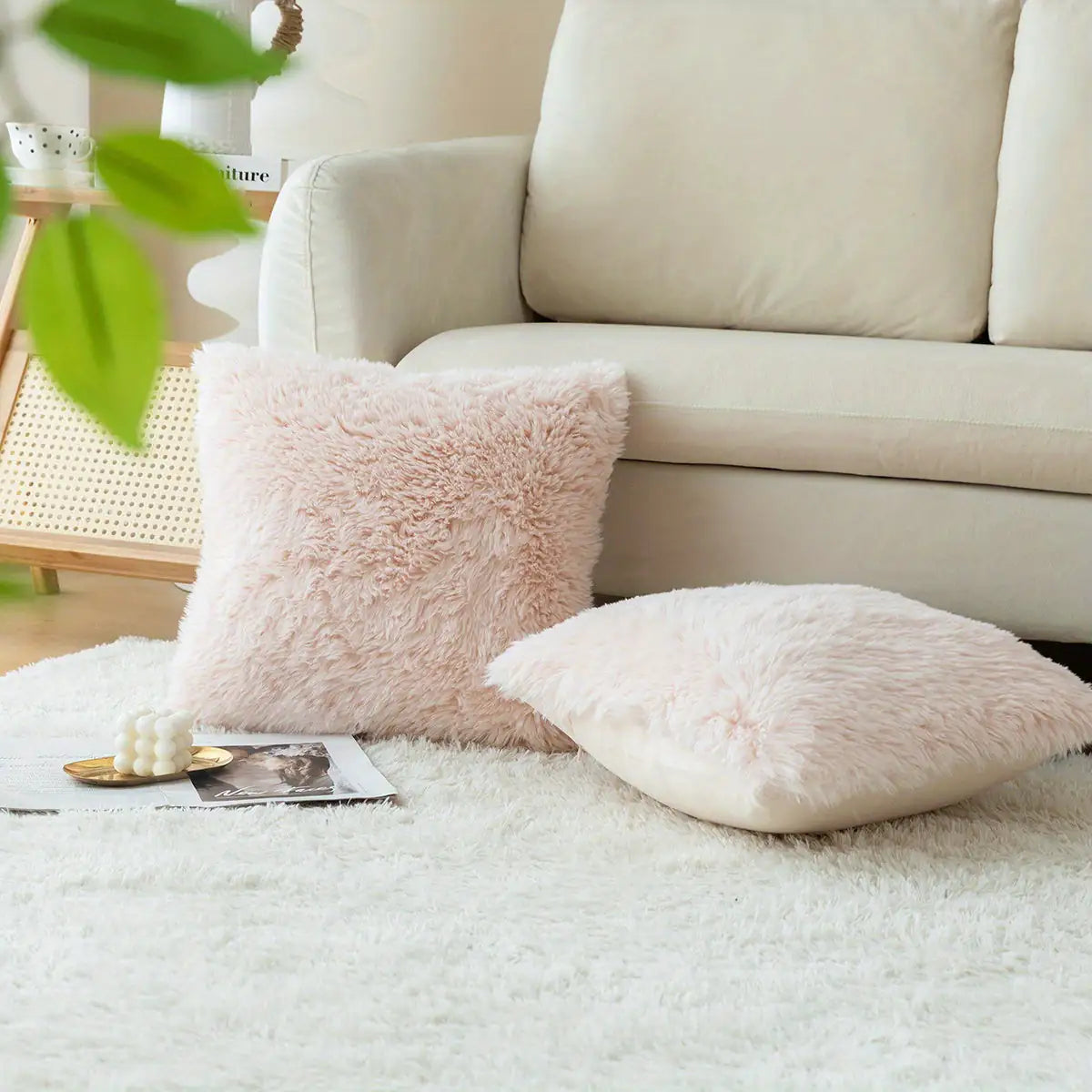 Fundas de Almohada de Piel Sintética Suave y Lujosa